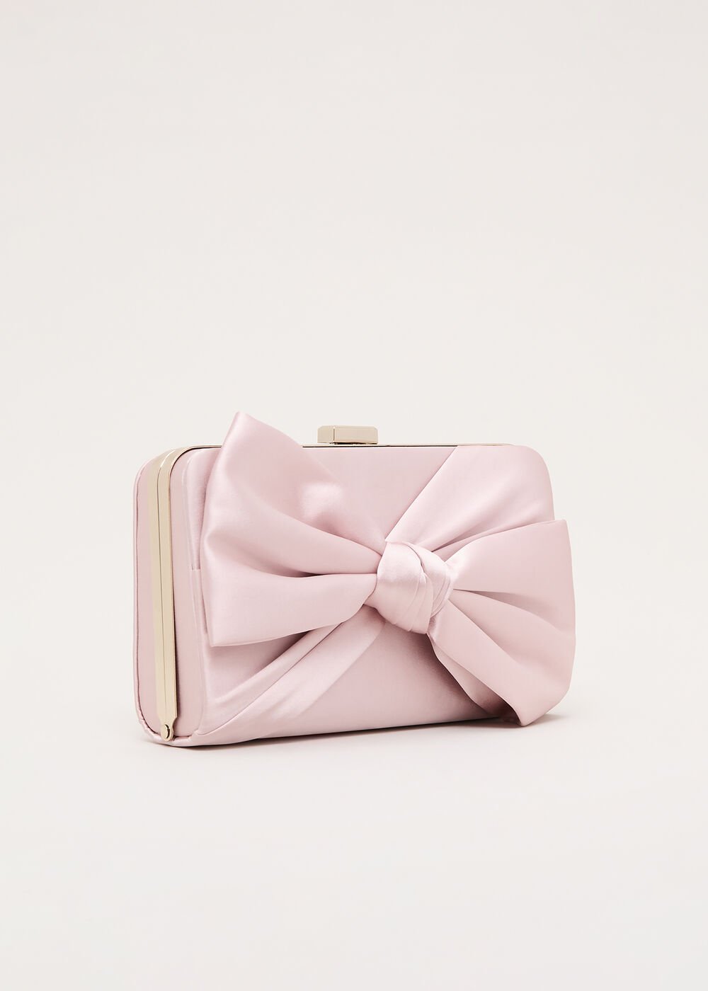 Satin Knot Clutch - Antique Rose