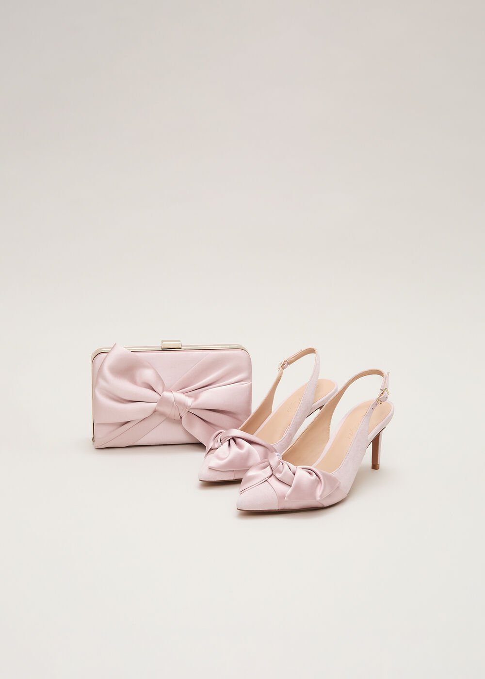 Satin Knot Clutch - Antique Rose