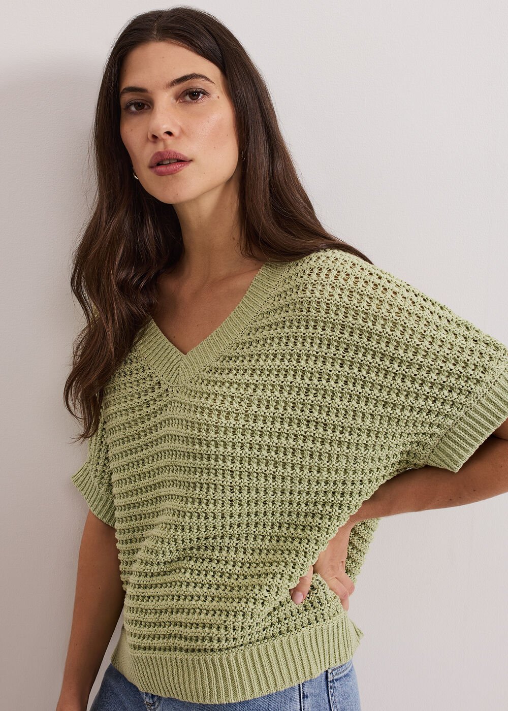 Stacie Knit Tabard - Green