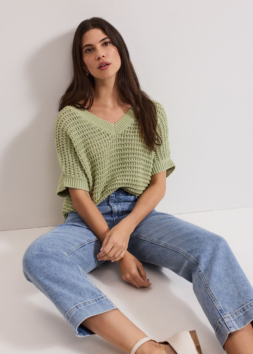 Stacie Knit Tabard - Green