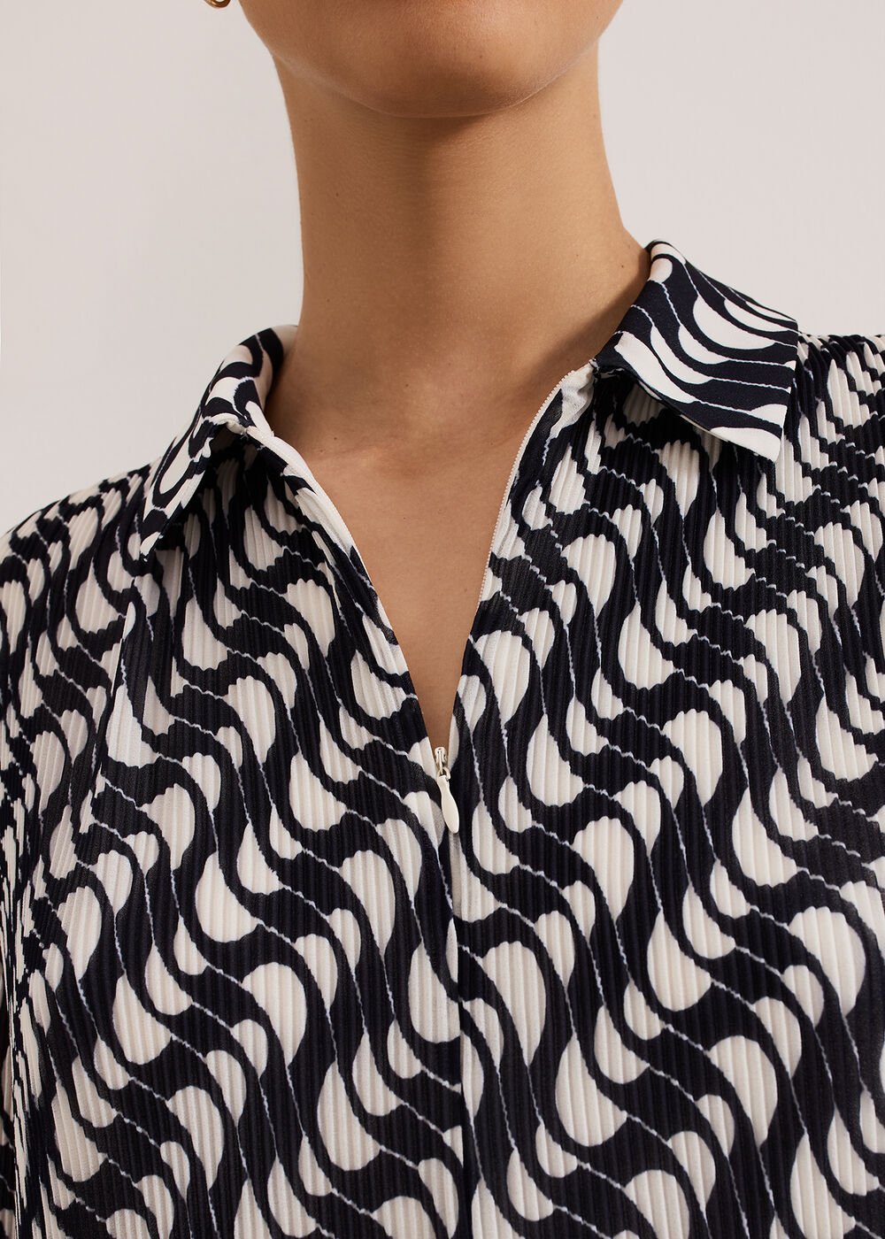 Eleanor Swing Dress - Navy/Ivory