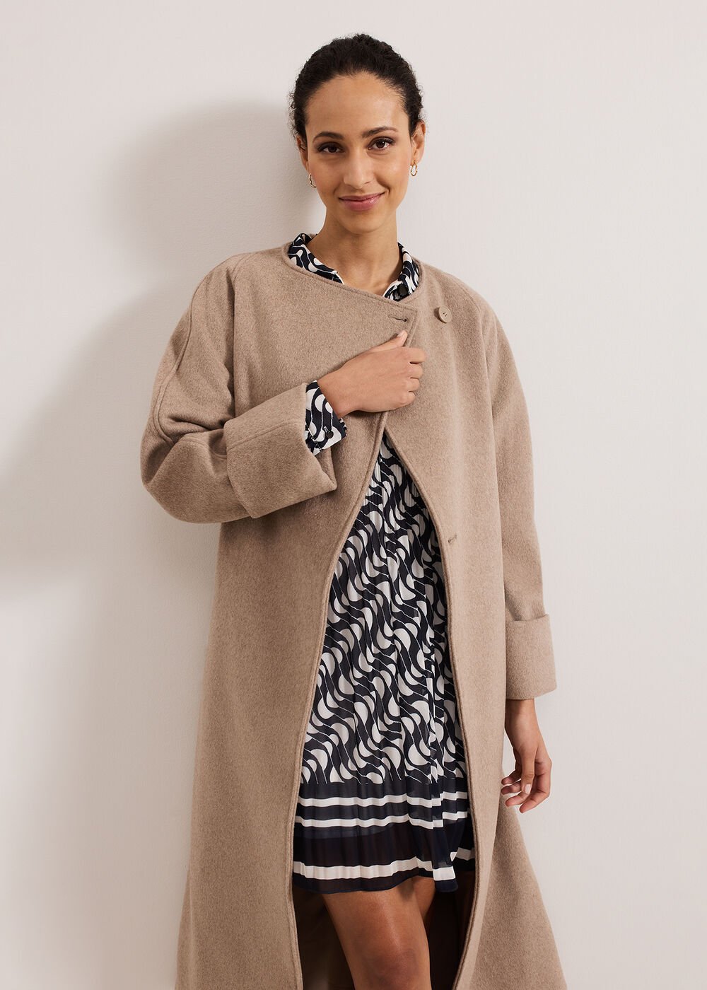 Eleanor Swing Dress - Navy/Ivory