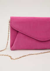 Suede Clutch - Pink