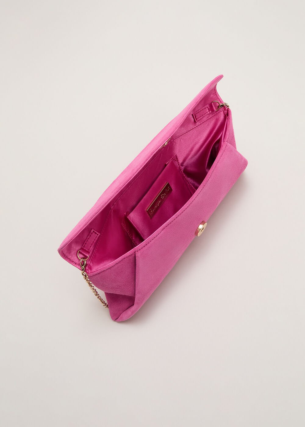 Suede Clutch - Pink