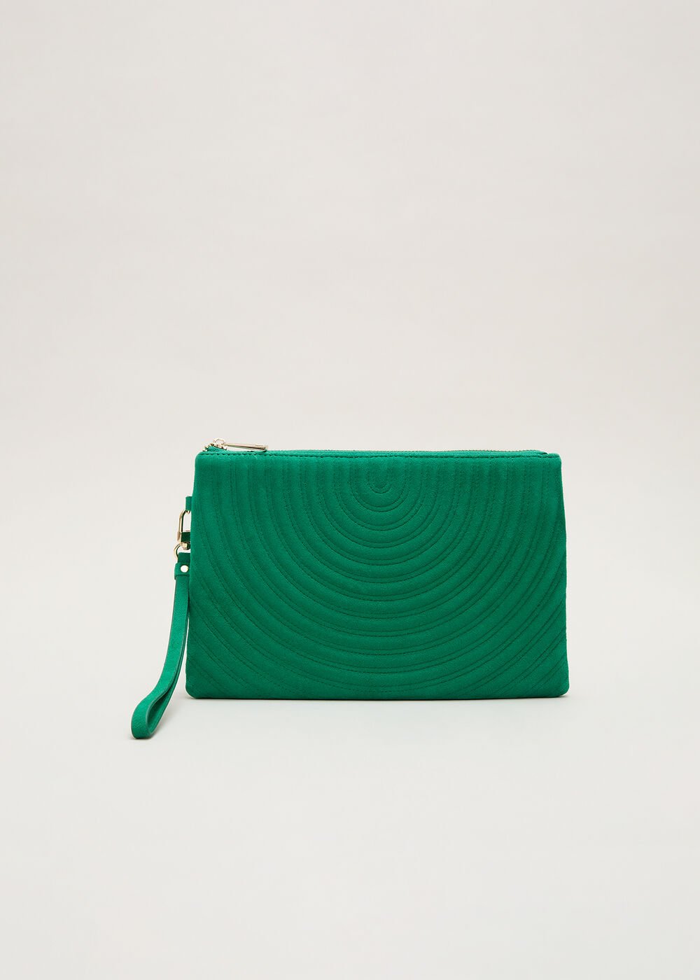 Stitch Front Clutch - Bright Green