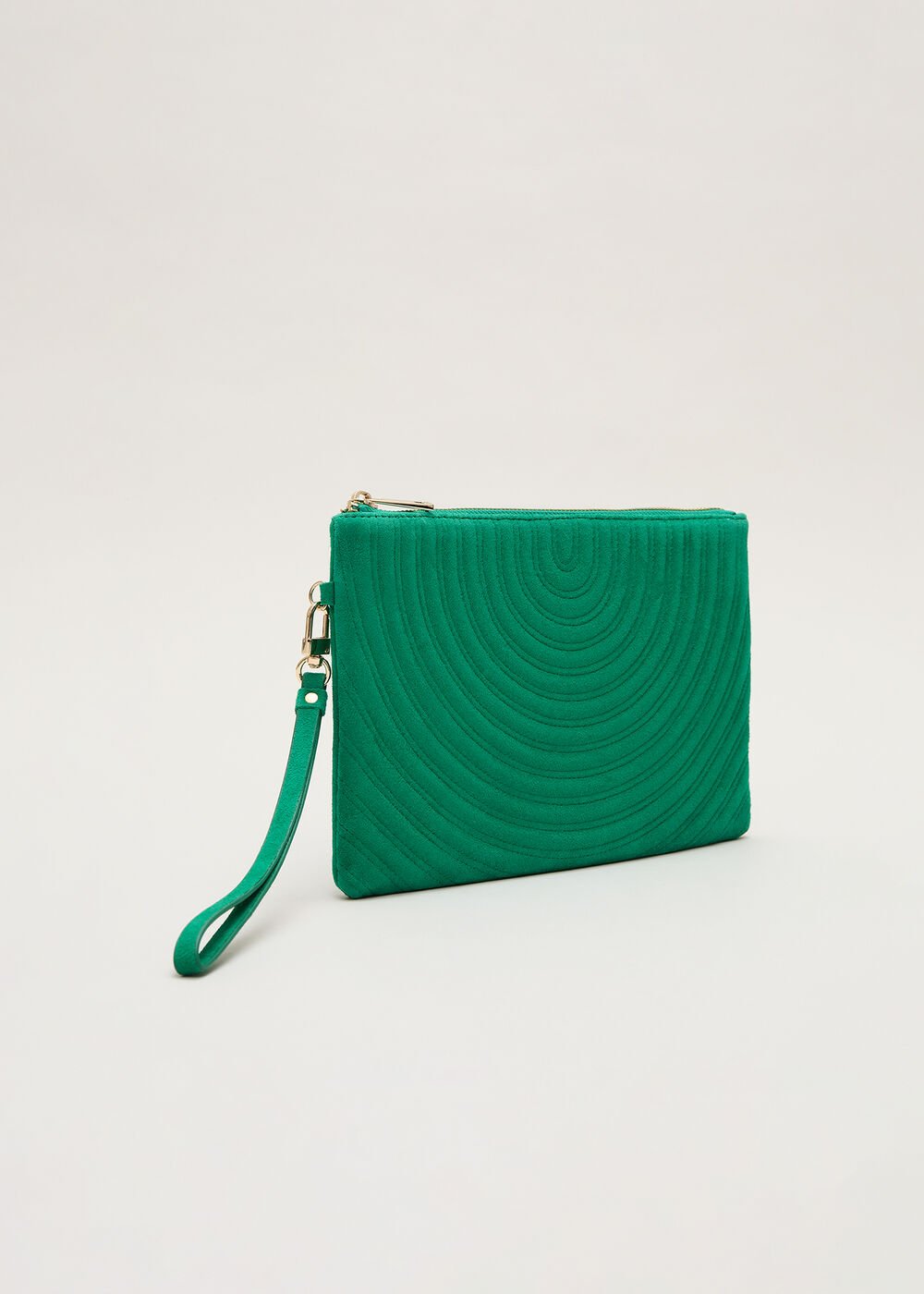 Stitch Front Clutch - Bright Green