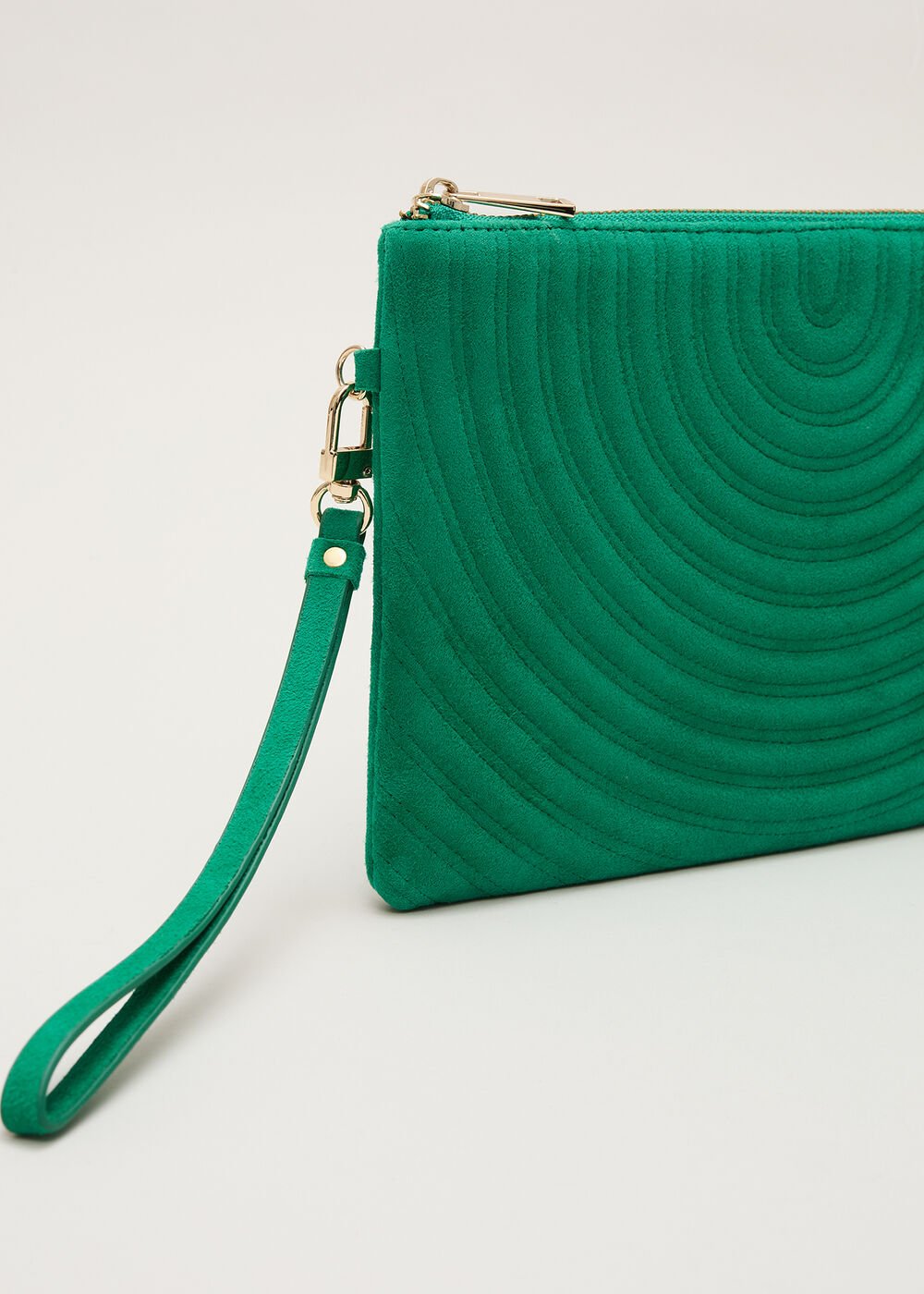 Stitch Front Clutch - Bright Green