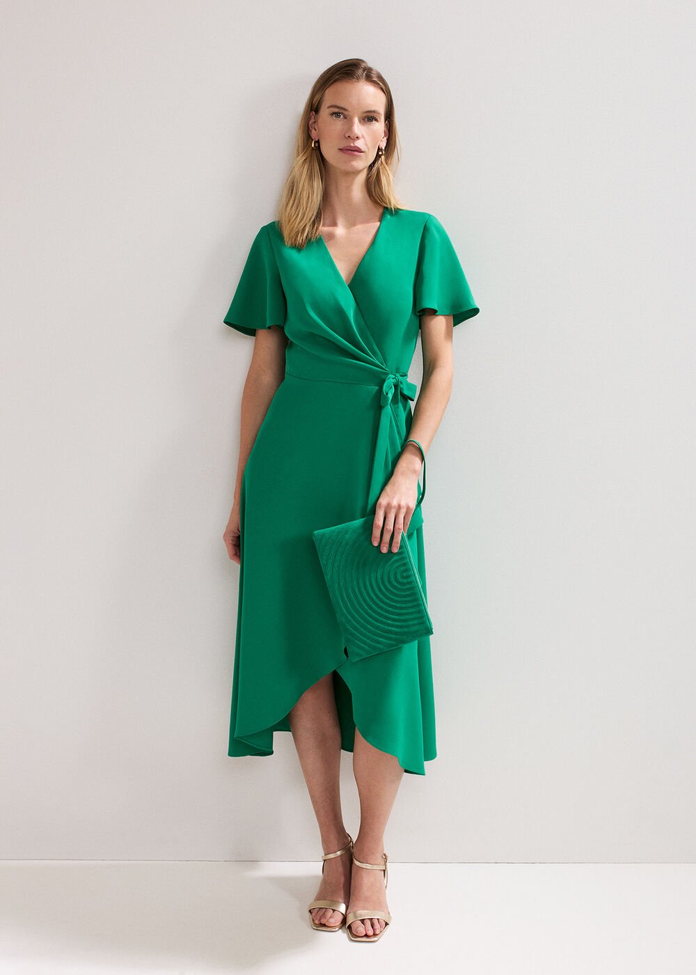 Stitch Front Clutch - Bright Green