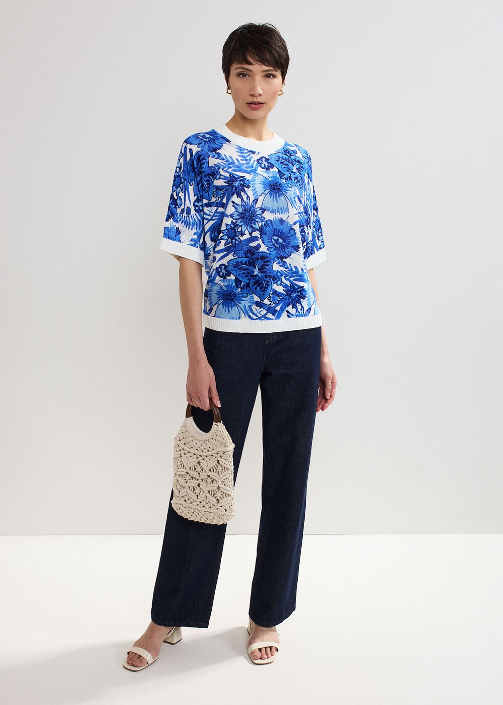 Lizzy Printed Jumper - Blue