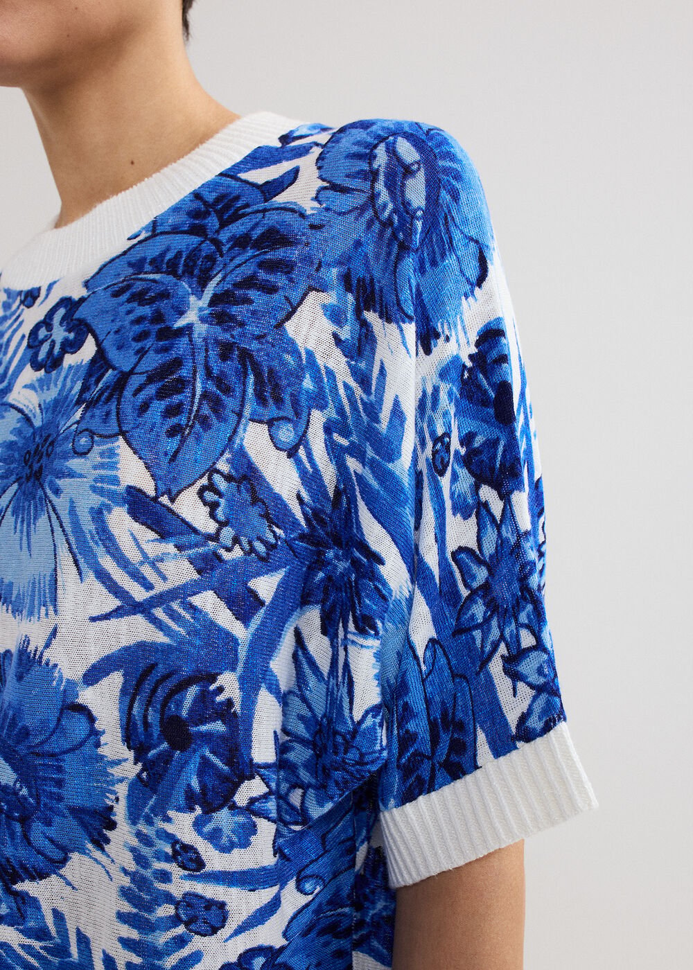 Lizzy Printed Jumper - Blue