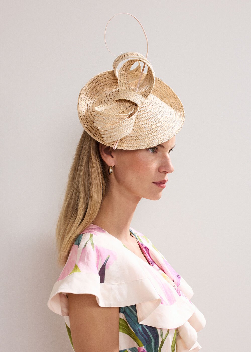 Straw Fascinator - Neutral