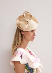 Straw Fascinator - Neutral