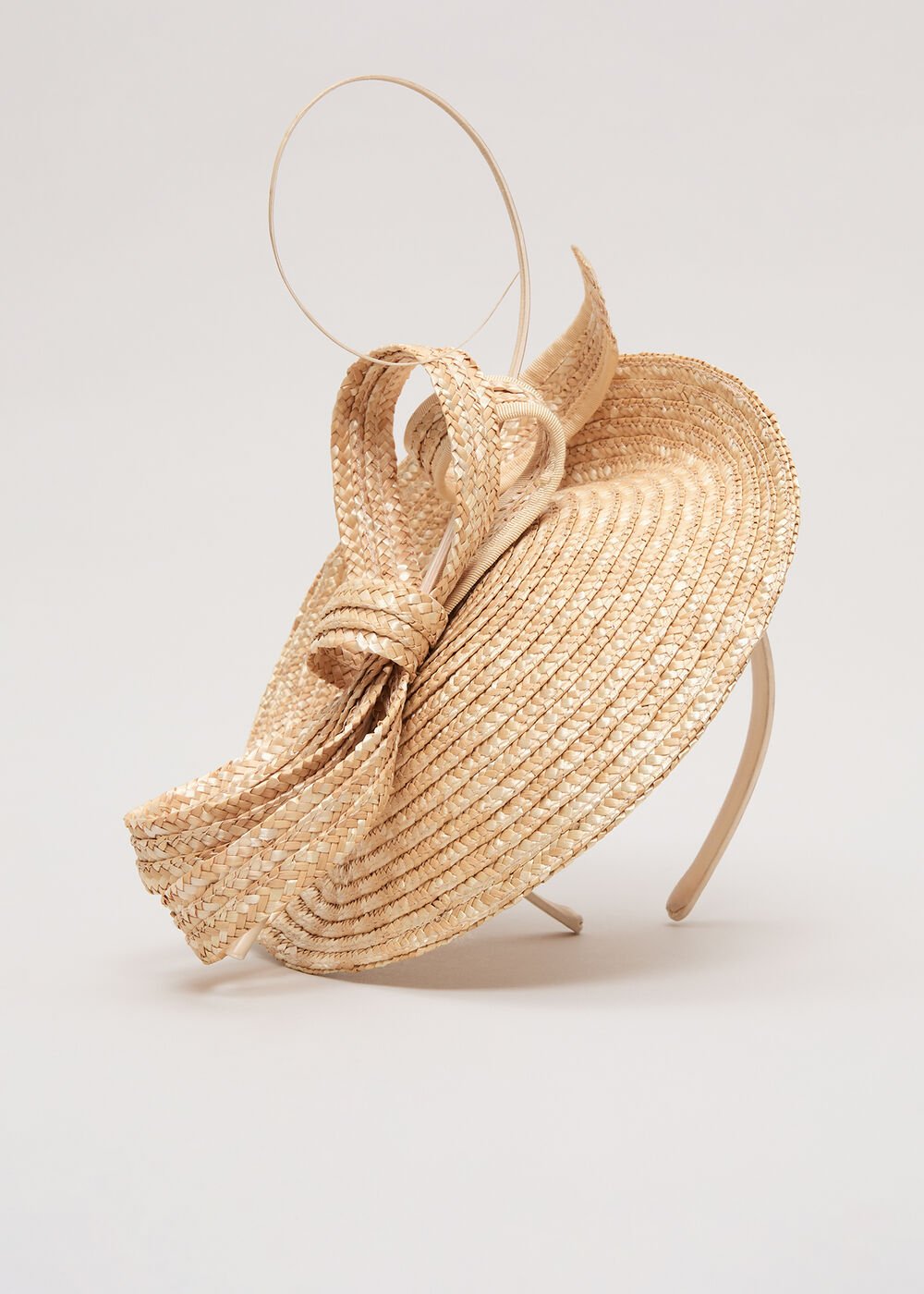 Straw Fascinator - Neutral