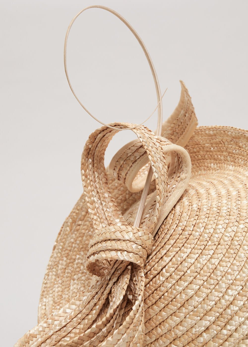 Straw Fascinator - Neutral