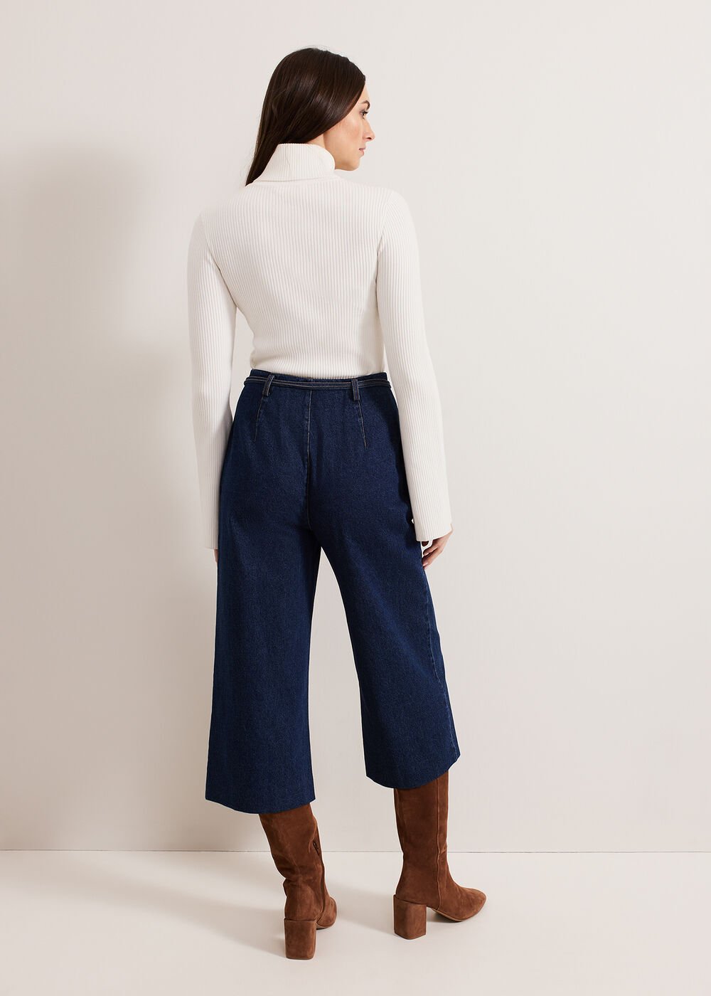 Aubrielle Denim Cullote - Mid Wash