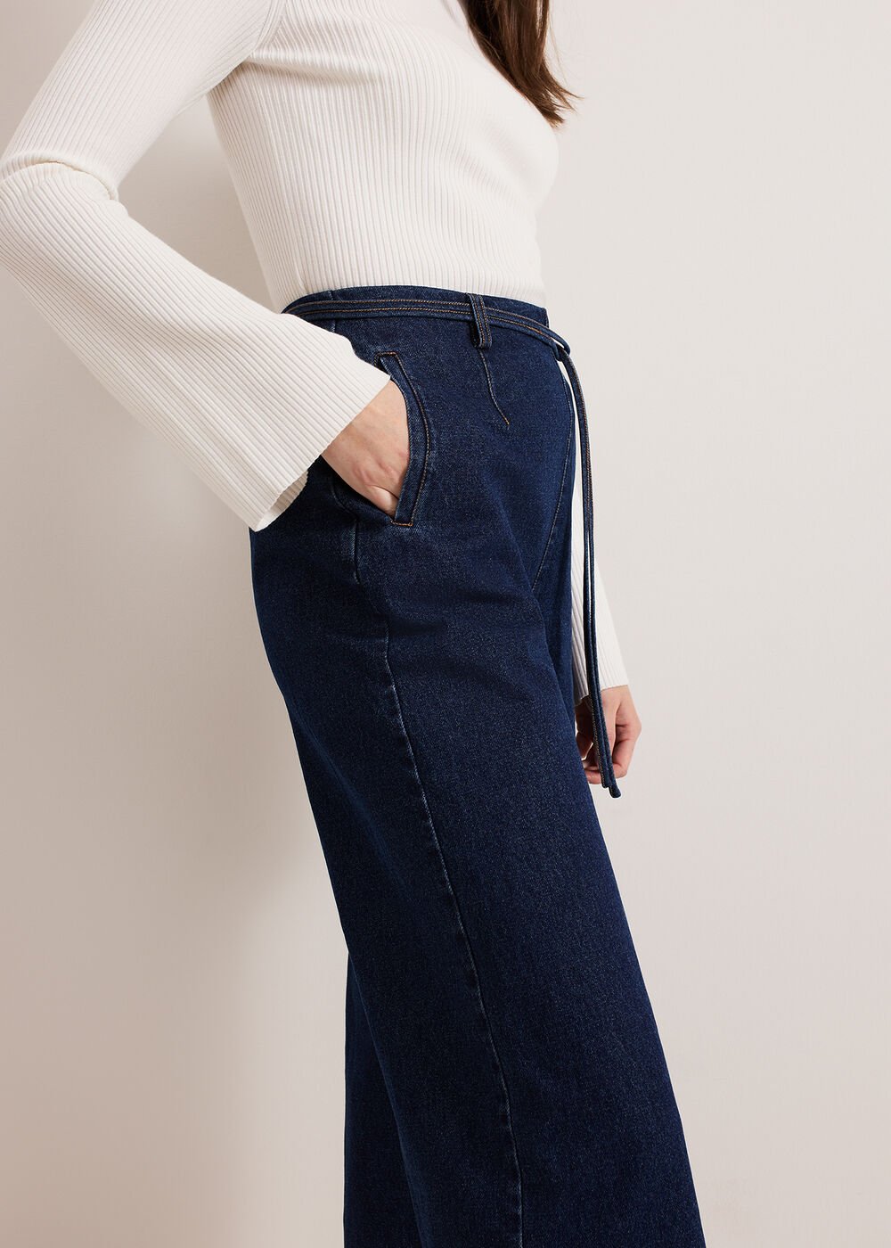 Aubrielle Denim Cullote - Mid Wash