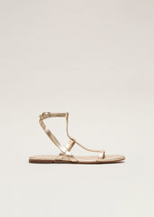 Strappy Flat Sandals - Gold