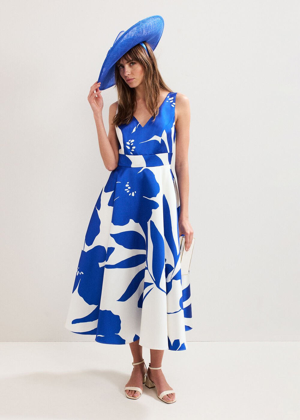 Delicia Print Dress - Cobalt