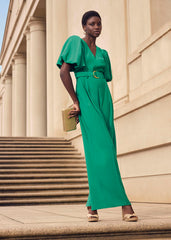 Margot Puff Jumpsuit - Green