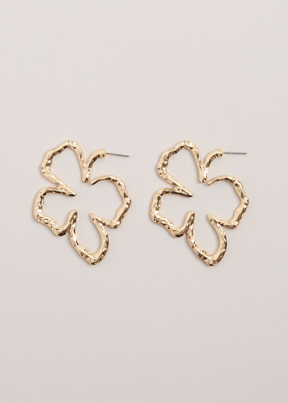 Flower Earrings - Gold