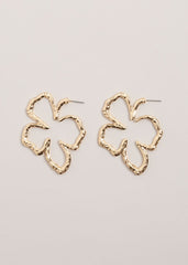 Flower Earrings - Gold