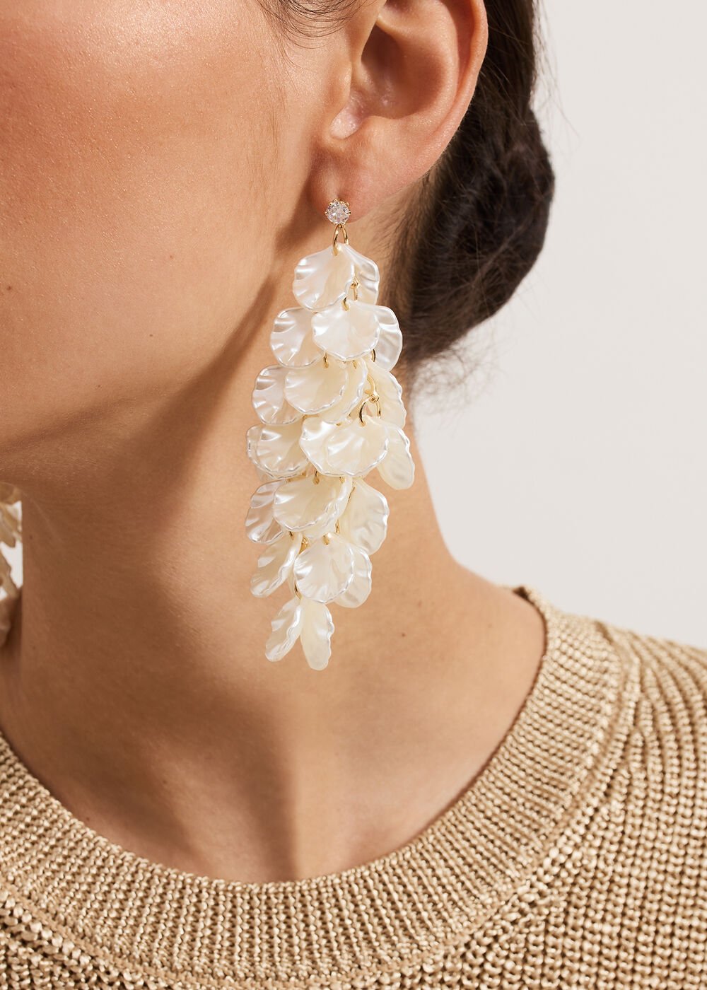 Petal Earrings - Ivory