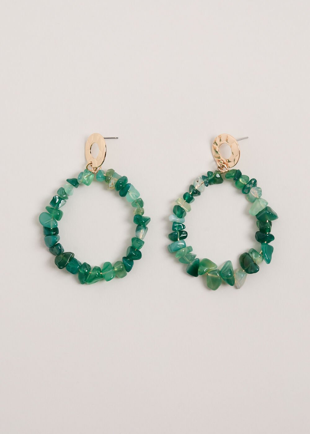 Coloured Stone Drop - Bright Green