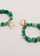 Coloured Stone Drop - Bright Green