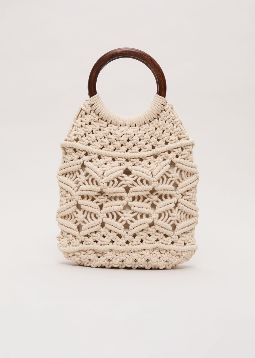 Macrame Bucket Bag - Ivory
