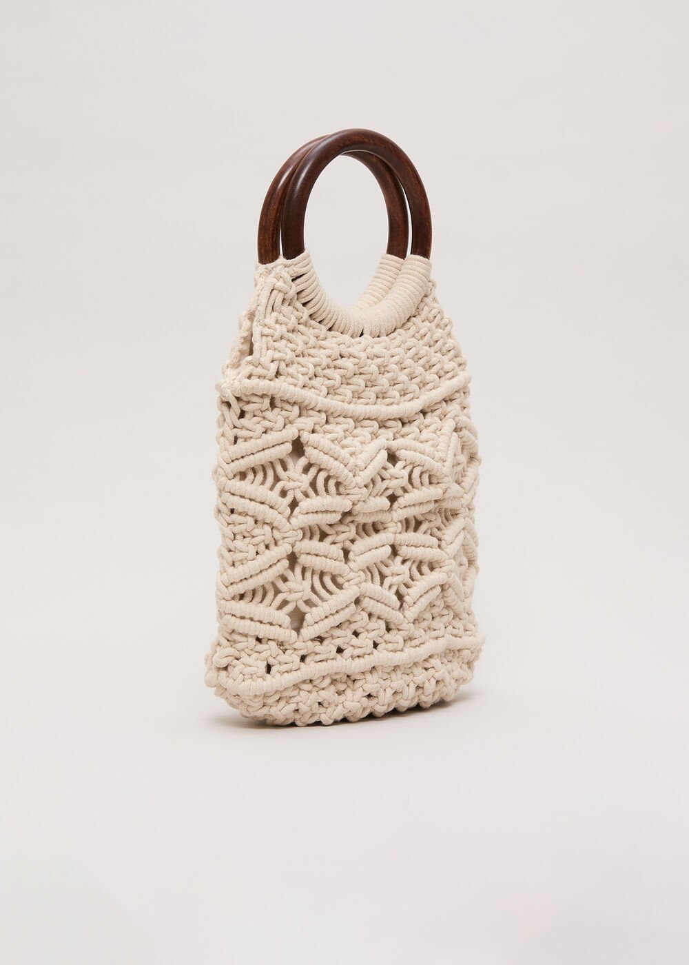 Macrame Bucket Bag - Ivory