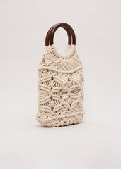 Macrame Bucket Bag - Ivory