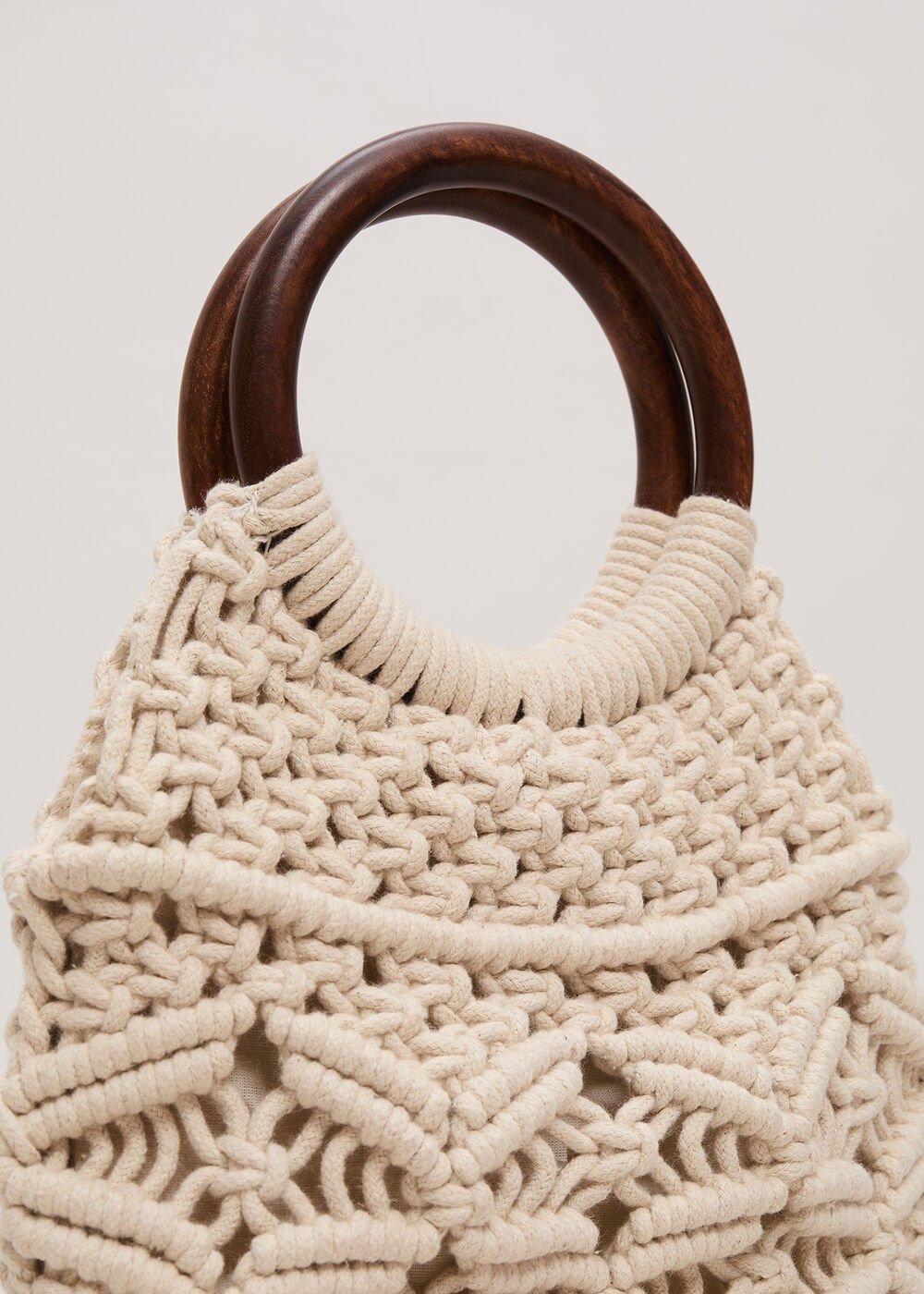 Macrame Bucket Bag - Ivory