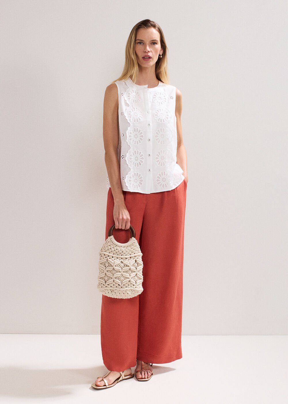Macrame Bucket Bag - Ivory
