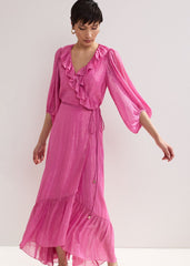 Araminta Wrap Dress - Pink