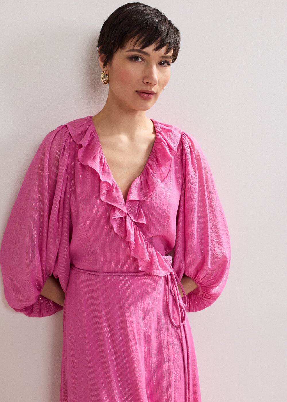 Araminta Wrap Dress - Pink