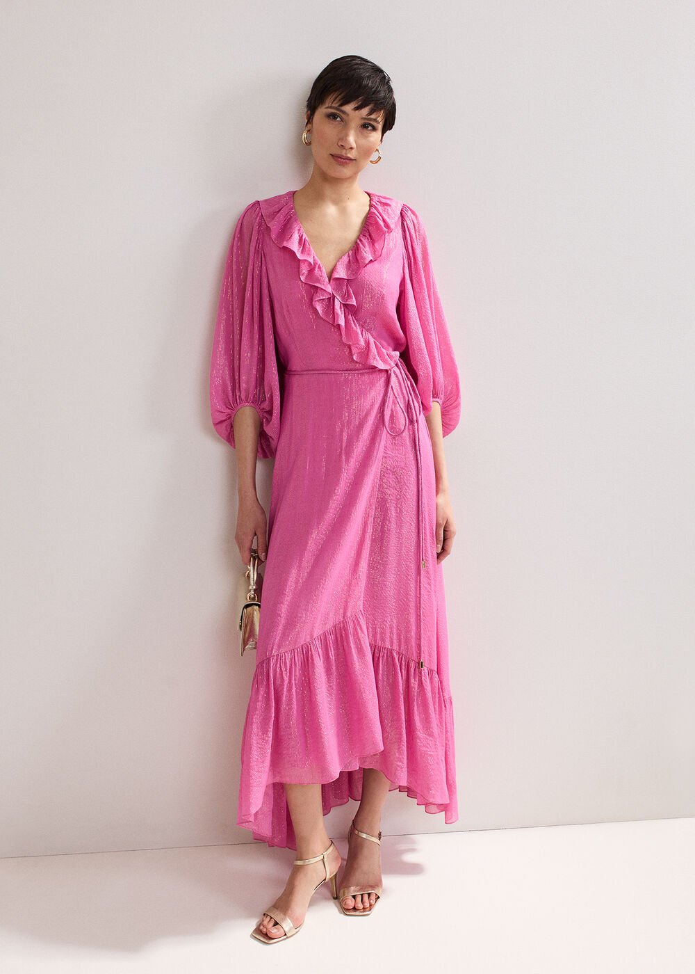 Araminta Wrap Dress - Pink