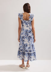Genieve Midi Dress - Blue