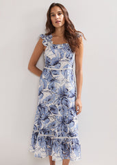 Genieve Midi Dress - Blue