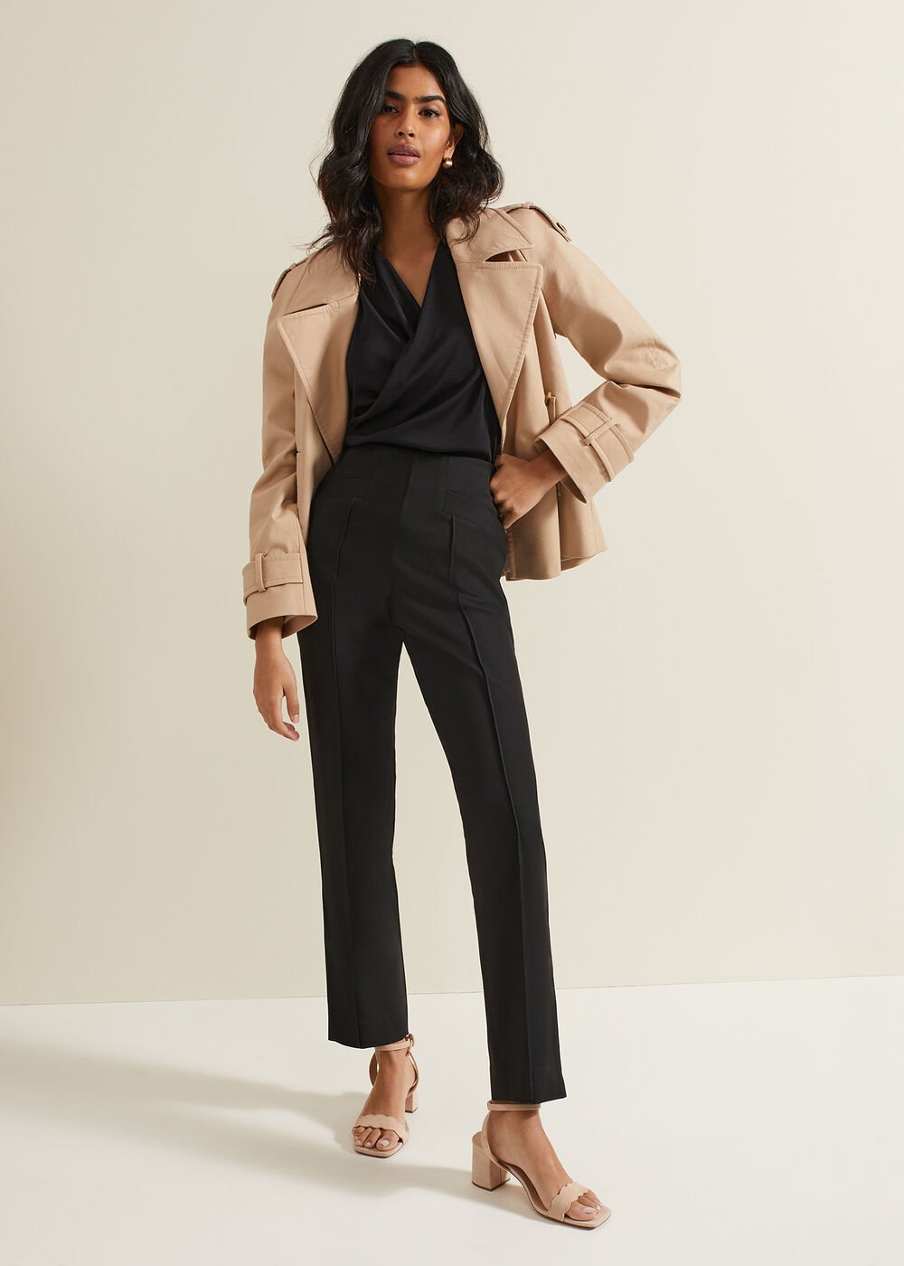 Sutton Drape Top - Black