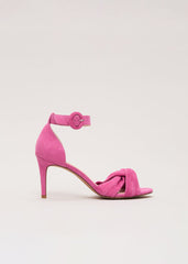 Suede Twist Sandal - Pink