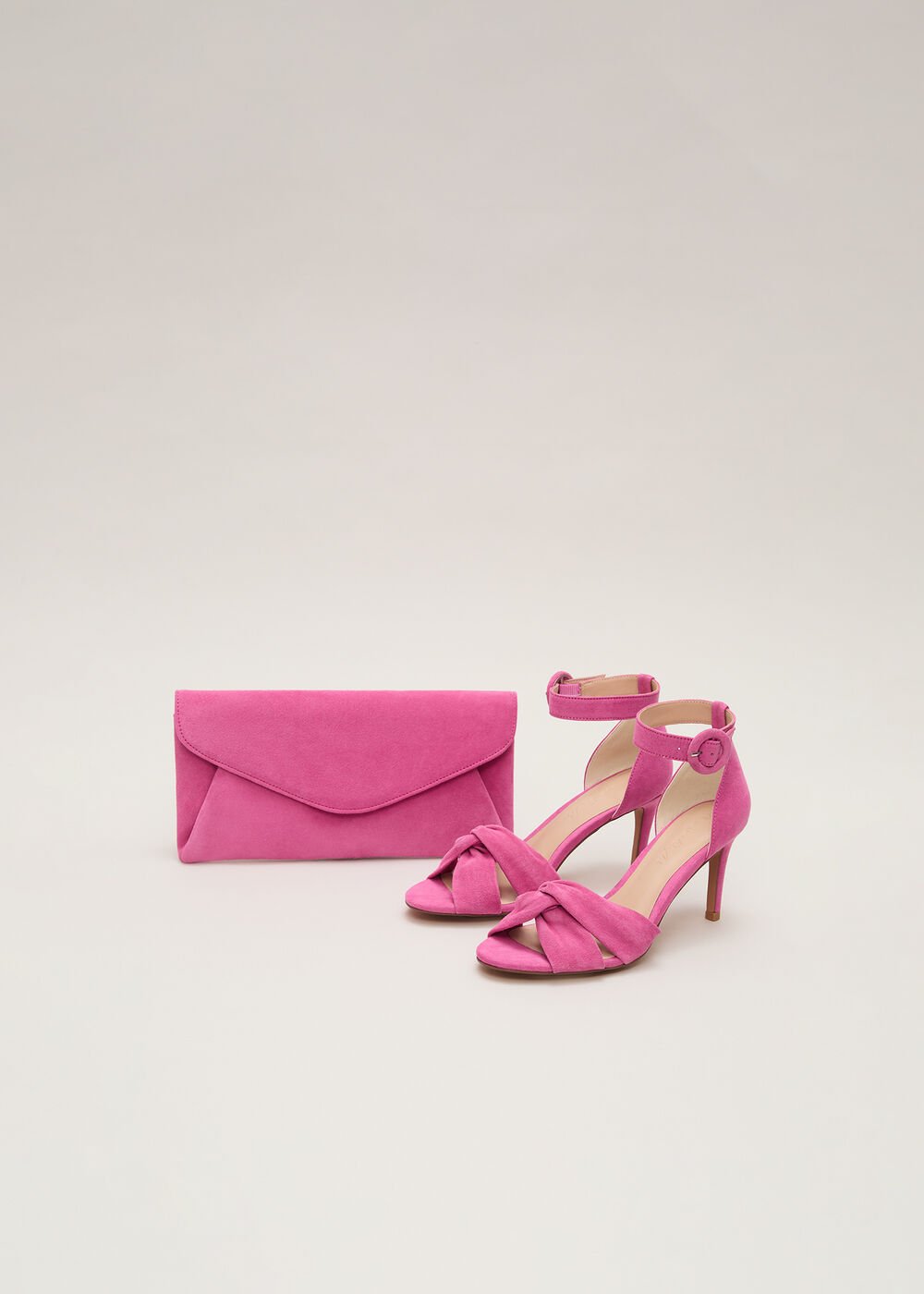 Suede Twist Sandal - Pink