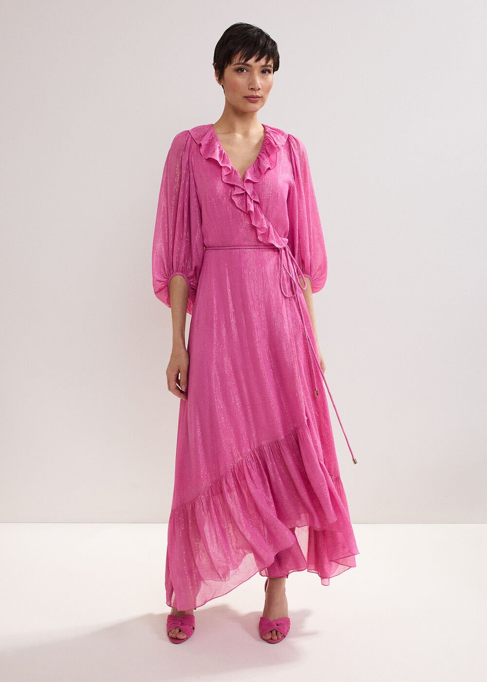 Suede Twist Sandal - Pink