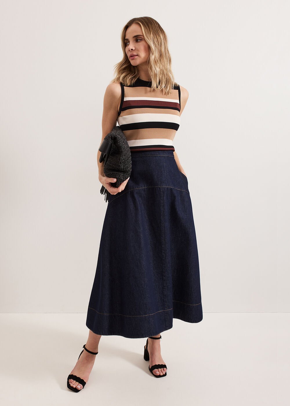 Mavis Denim Skirt - Dark Wash