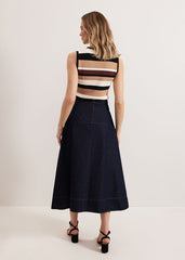 Mavis Denim Skirt - Dark Wash