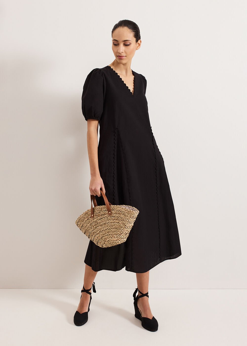 Milly Linen Dress - Black
