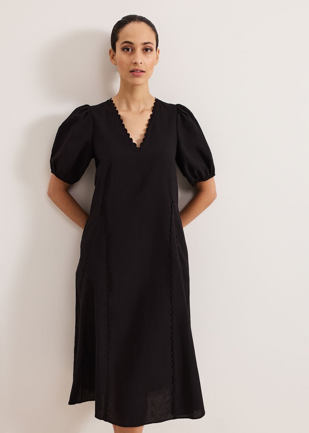 Milly Linen Dress - Black
