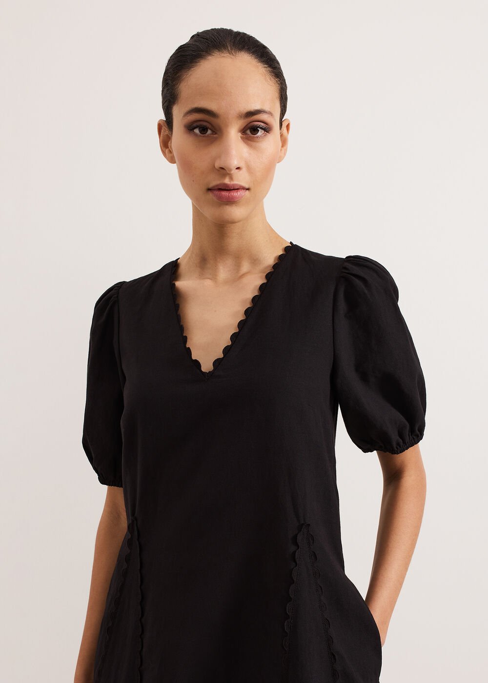 Milly Linen Dress - Black