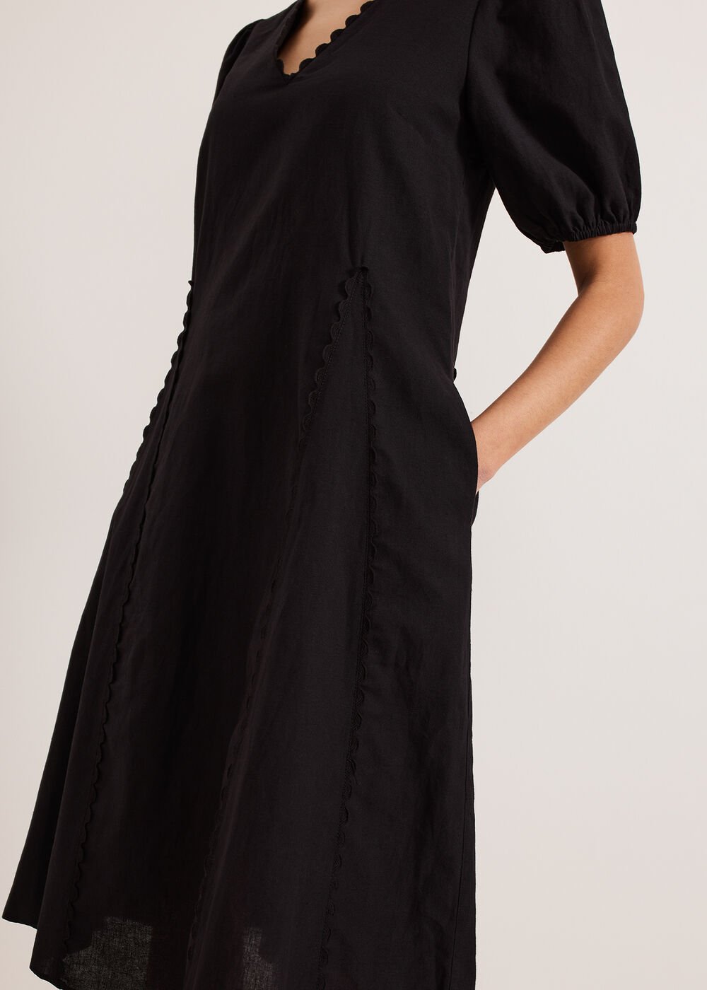 Milly Linen Dress - Black