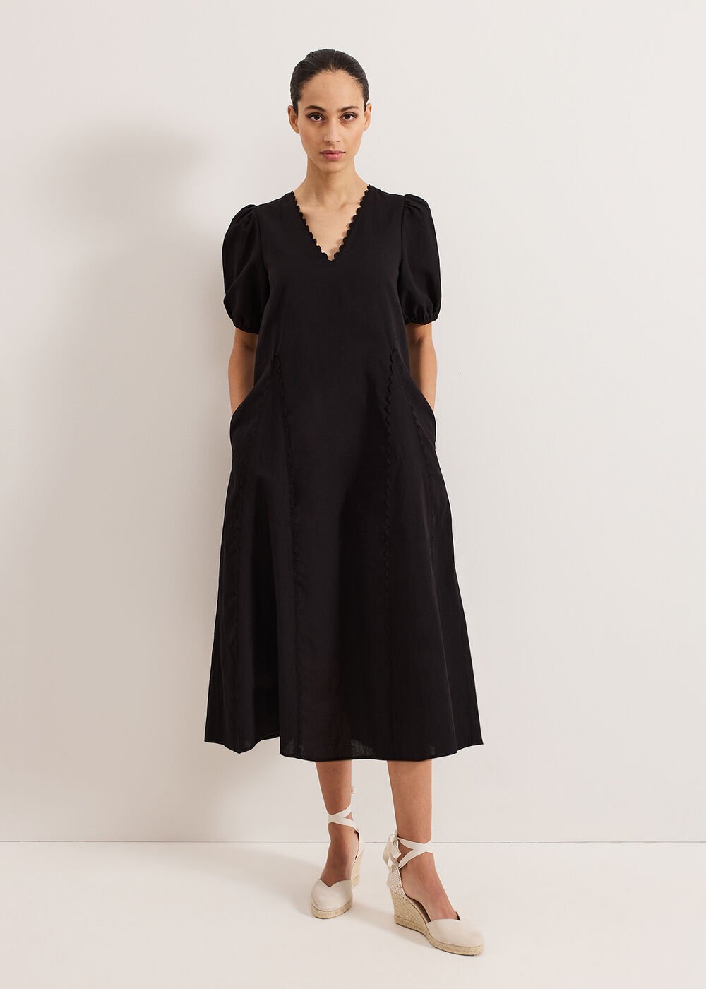 Milly Linen Dress - Black