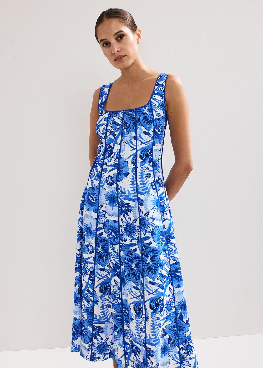 Goldie Printed Dress - Blue